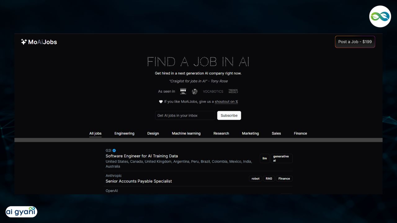 MoAiJobs - Find a job in AI