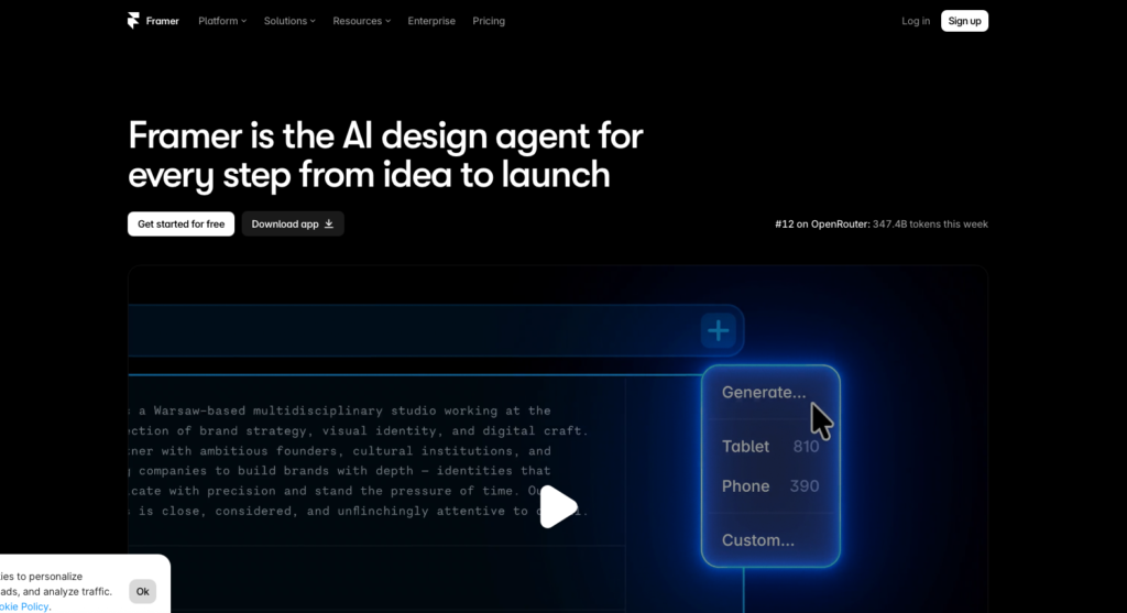 Framer AI screenshot 1